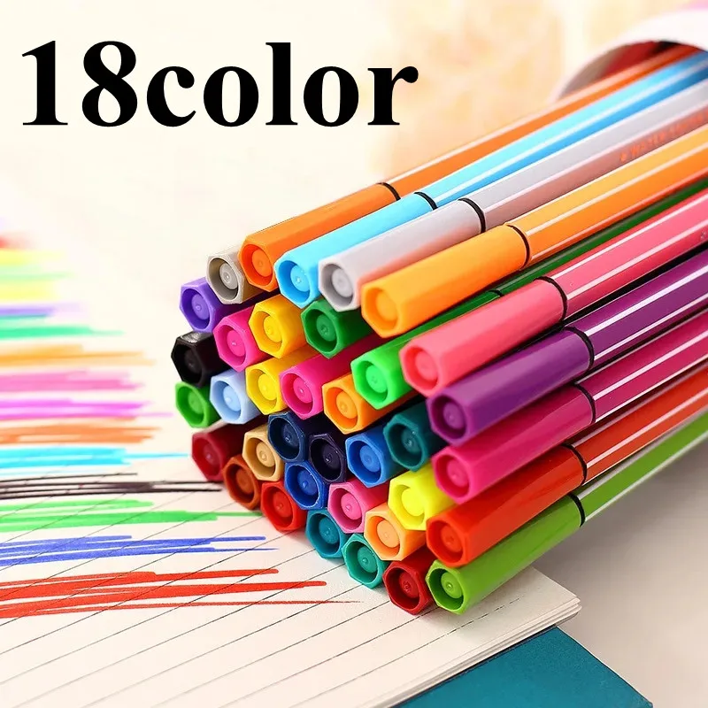 Fancy 12/18/24/36 Farben waschbarer farbiger Stift Malerei Marker Künstler Zeichnung Set Student Kunstbedarf Highlight Wasser Farbstifte
