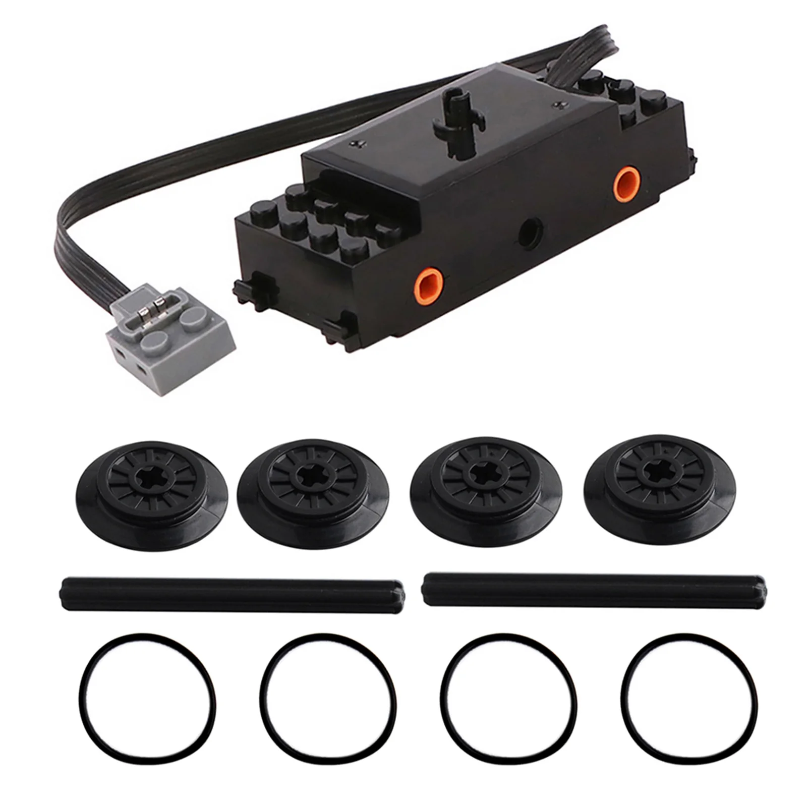 Set di motori per binari del treno parti di funzione tecnica di potenza EV3 ruote assi piastra di Base anelli di gomma blocchi di costruzione giocattoli 88002 4025