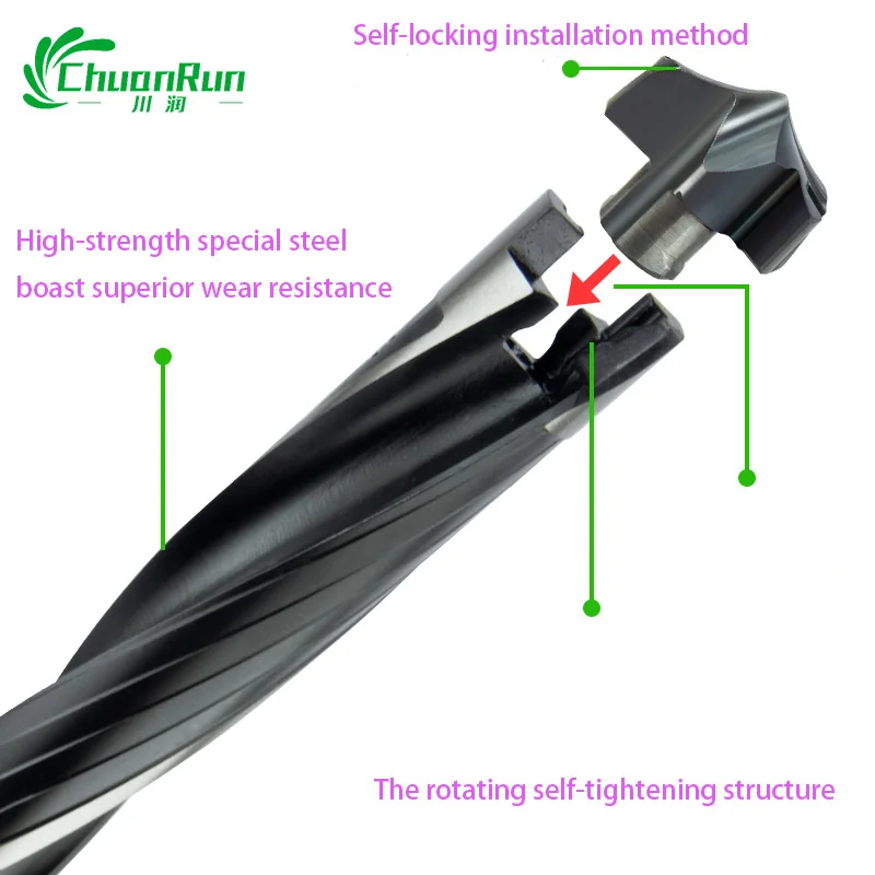 High Efficiency Hss Crown Drill Replaceable Carbide Insert for Metal & Plastic Cnc Controlling Straight Shank High Speed Steel