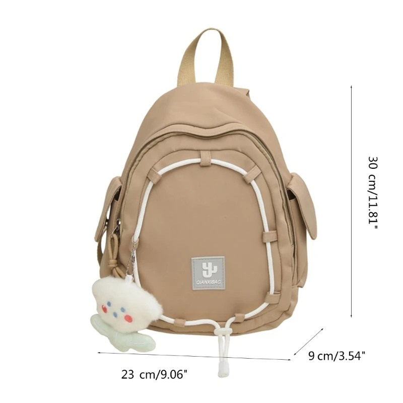 Mochila escolar pequeña y encantadora para estudiantes, versión coreana, con adorno