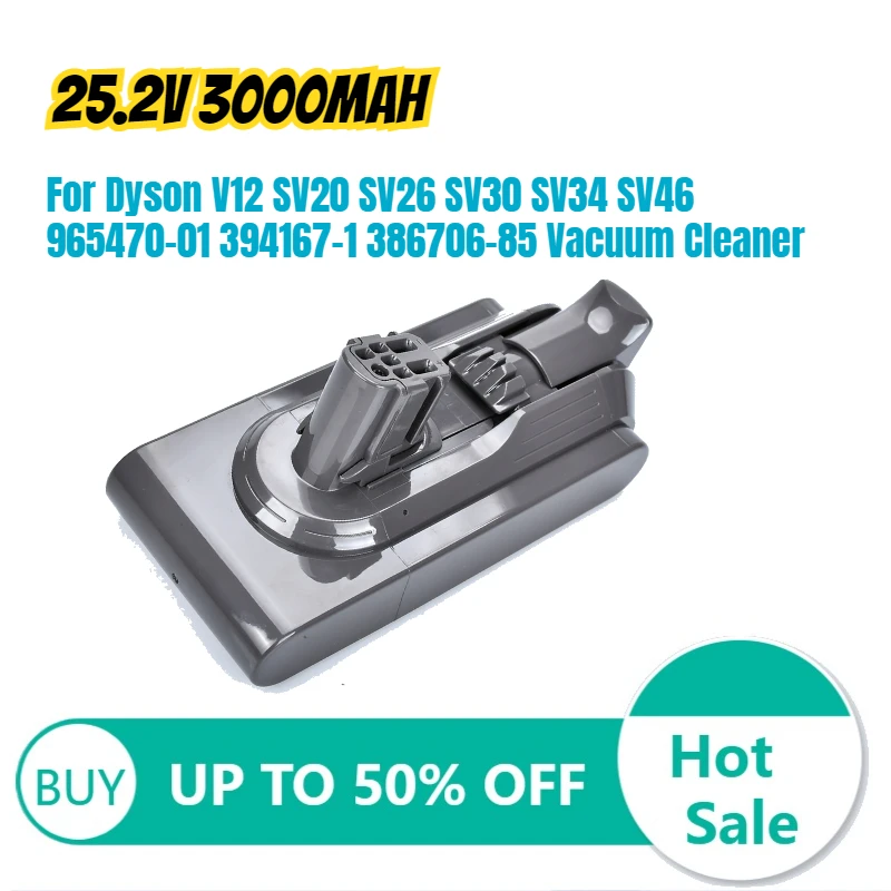 

Литиевая батарея 21700 25.2V 3000mAh для пылесосов Dyson V12 SV20, SV26, SV30, SV34, SV46, 965470-01, 394167-1, 386706-85