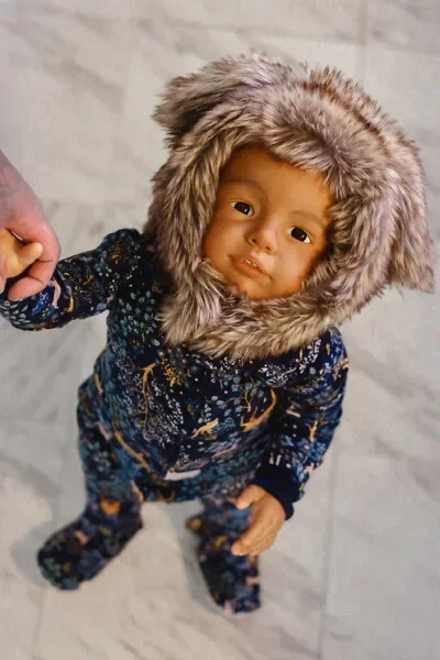 DLS  30inch Reborn Baby Doll Vito Dark Skin Huge Boy Version Already Finished Doll Without Hair