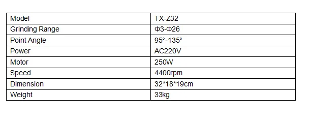TX- Z32 3-32mm easier automatic industrial sharpening valve grinder with CE