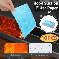 10PCS Kitchen Range Hood Absorbent Cotton Paper Disposable Grease Filter Oil-absorbing Paper Kitchen Ventilator Protection Paper