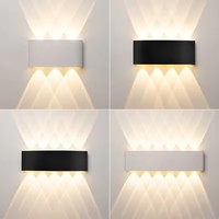 Aluminum IP65 LED Wall Lamp Outdoor Waterproof Garden Lighting AC86-265 Indoor Bedroom Living Room Stairs Wall Light