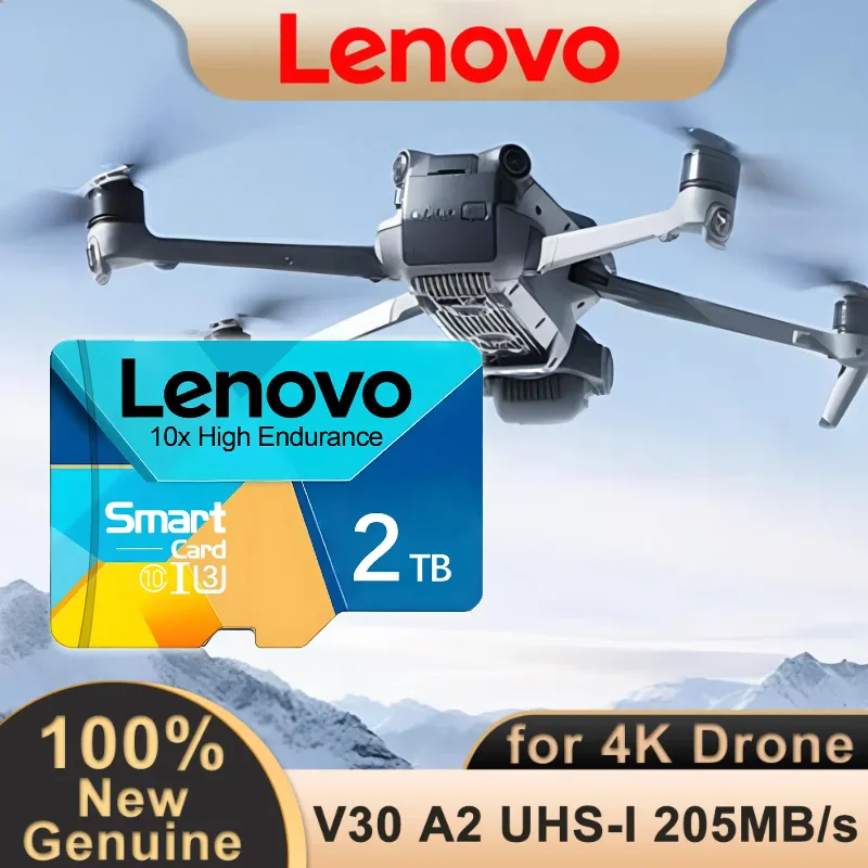 

Lenovo 2TB Extreme pro Micro SD Card 128GB High Speed 512GB 1TB A2 U3 Mini Flash Memory Card for Phone Camera PC Switch