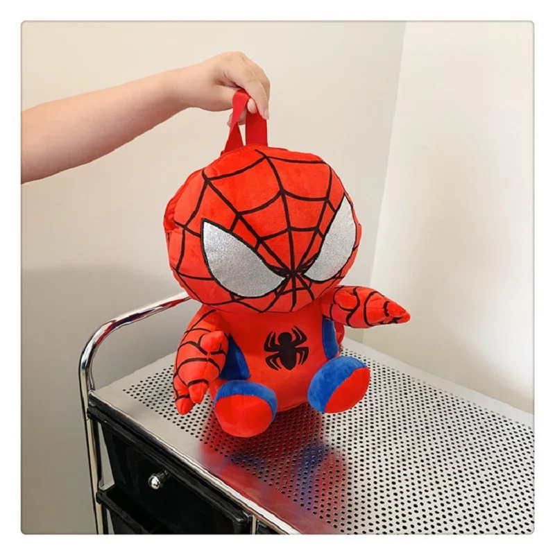 Sac à dos en peluche Marvel Spider Man pour garçons et filles, sac de téléphone périphérique INS, joli cadeau de Noël