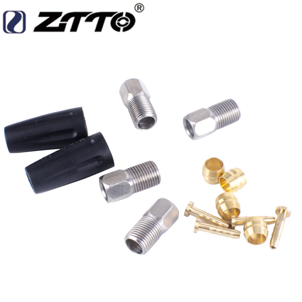ZTTO BH59 Fahrrad Hydraulische Scheibenbremse Ölnadel Kabelschlauch-Set Fahrradbrems-Olivenkopf-Verbinder Einpressbolzen Schraube