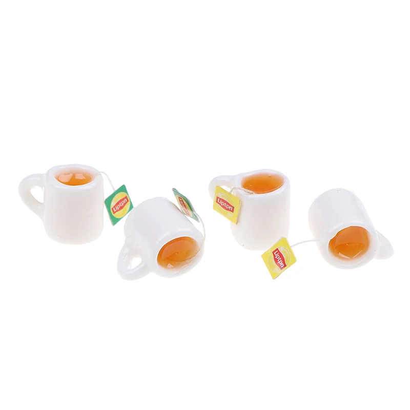 2개/세트 인형집 미니어처 음식 음료 모델 미니 시뮬레이션 티컵 주방 테이블웨어 장식 액세서리-장난감