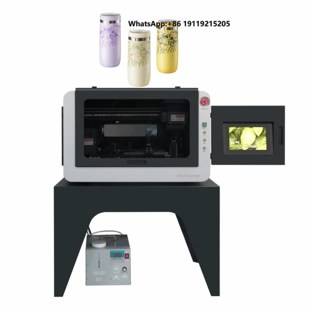 360 Rotating Spiral Inkjet Printer Desktop Mini Cylindrical Automatic High-Speed Vacuum Cup Pattern Color Printing Machine