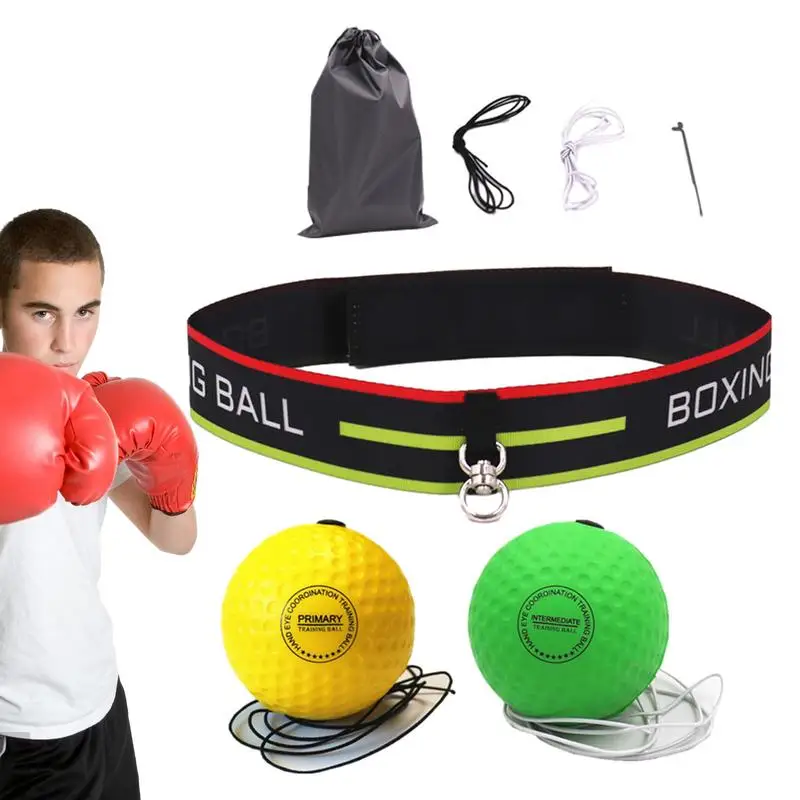 Boxing Ball Headband Elastic Headband Reflex Ball For Boxing Multifunctional Boxing Responsive Training Aids Adjustable Boxing