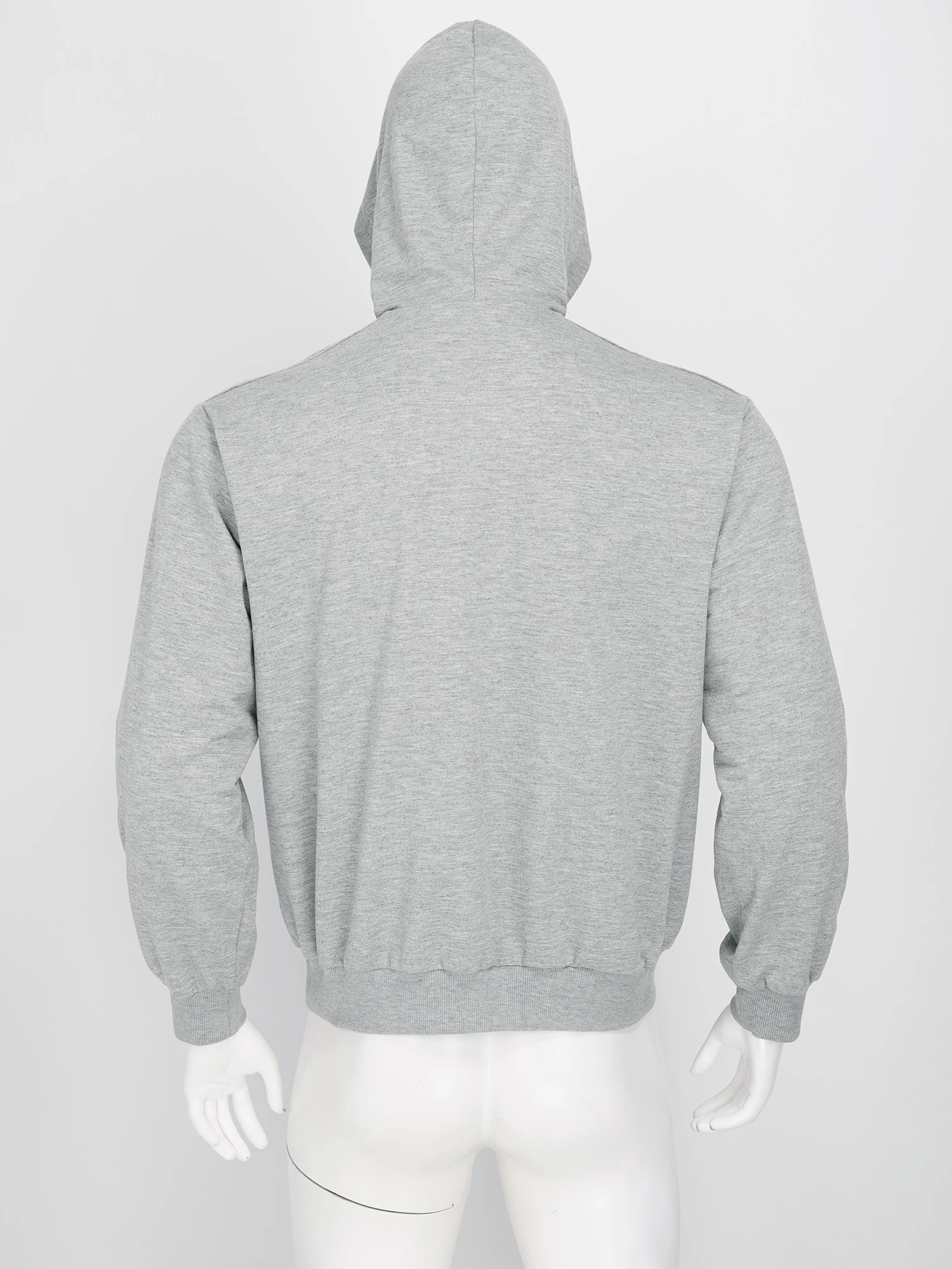 Herren-Känguru-Hoodie für Väter und Babytragen, einfarbig, mit großer Tasche vorne, Kapuzen-Sweatshirt, lässiger Langarm-Pullover – Detail 9