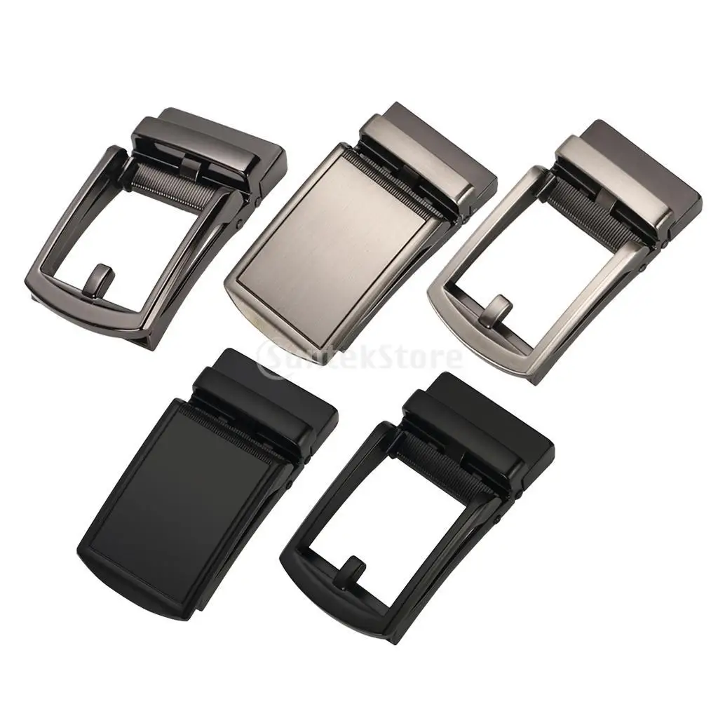 مشبك حزام أوتوماتيكي للرجال بإبزيم حزام بسقاطة معدنية للجلد