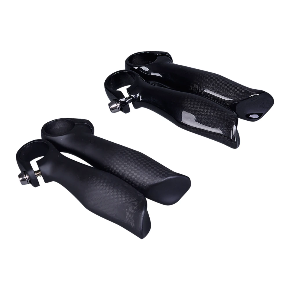 Ultralight 110g Carbon Fiber Bicycle MTB Handlebar Ends Mountain Bar End Small Auxiliary Handlebar Ends 22.2mm