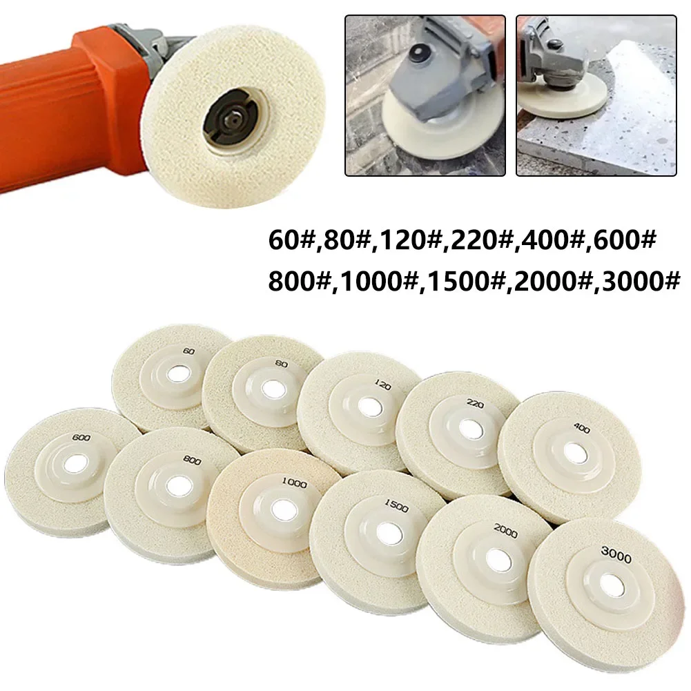 

4-дюймовый полировальный круг из нейлонового волокна с зернистостью 60-3000, полировальные подушечки, угловая шлифовальная машина, полировальный диск для мрамора, стекла, керамики