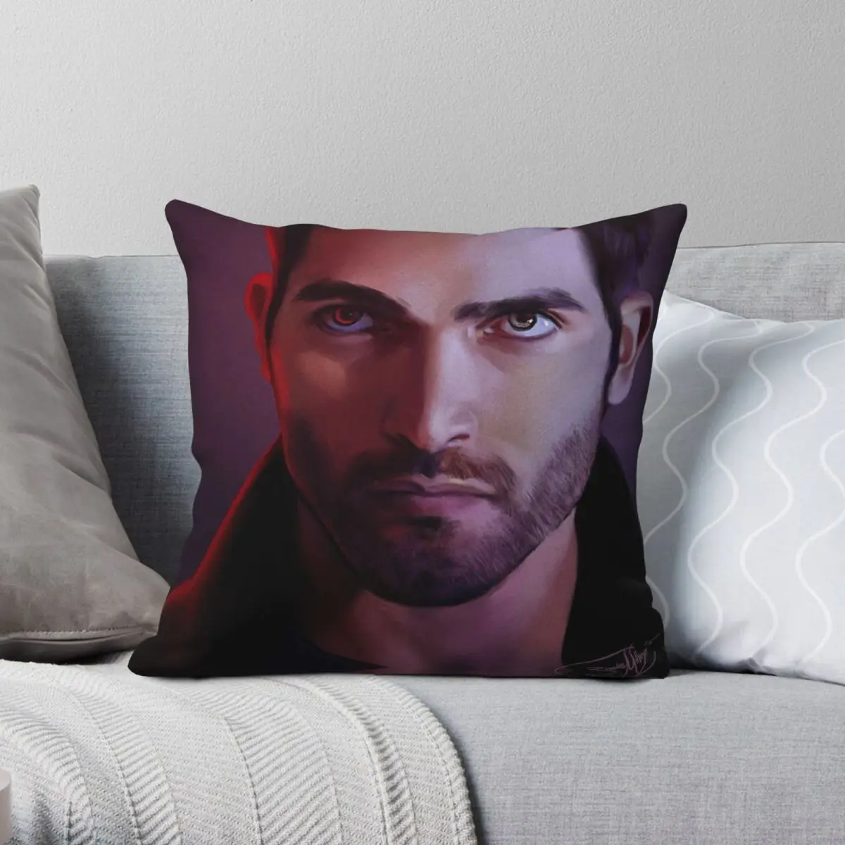 Teen Wolf Derek Hale Tyler Hoechlin Pillowcase Polyester Linen Velvet Creative Zip Decorative Home Cushion Cover Wholesale