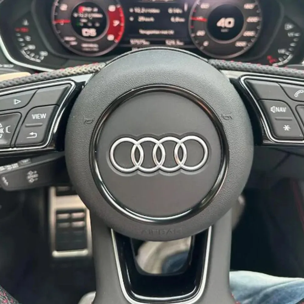 【セール中】アウディ A1 A3 A4 A5 A6 A7 A8 Q3 Q5 Q7 SQ5 S1 S3 S4 S5 S6 S7 S8 RS3 RS5 RS6 車のステアリングホイール装飾リングトリムカバーステッカー