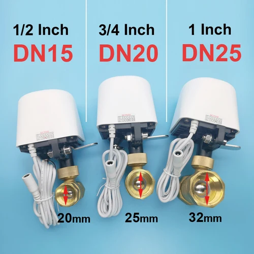 Imagen 2 del producto Válvula de agua Wifi Zigbee Tuya para jardín, temporizador de apagado automático de agua, controlador de riego DN15 DN20 DN25, tubo Alexa Google Home