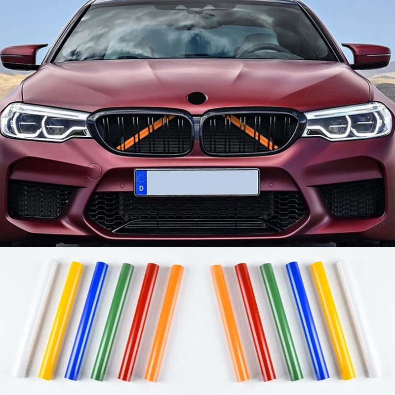 

2Pcs Front Grille Trim Strips Cover Frame Stickers For BMW F10 E60 F30 F32 F20 F22 F22 F06 F02 F25 F26 G20 1 2 3 4 5 6 7 Series