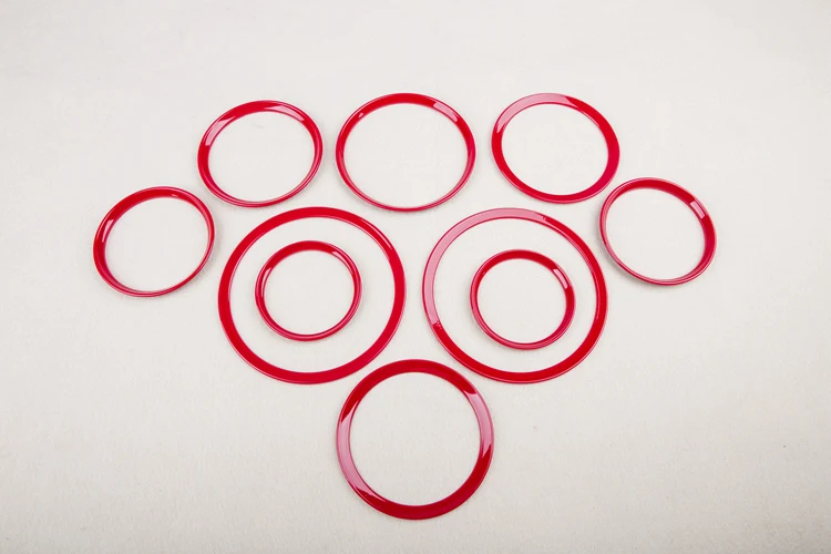 Brand New ABS Plastic UV Protected Interior Rings Mini Ray Style Pure Color For mini cooper R55-R59 Gen2  (10 Pcs/Set)