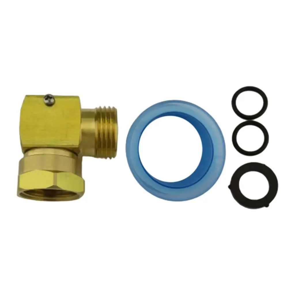 Leakproof Brass Garden Hose Swivel Elbow Right Angle Connector Quick Coupling for Outdoor Irrigation