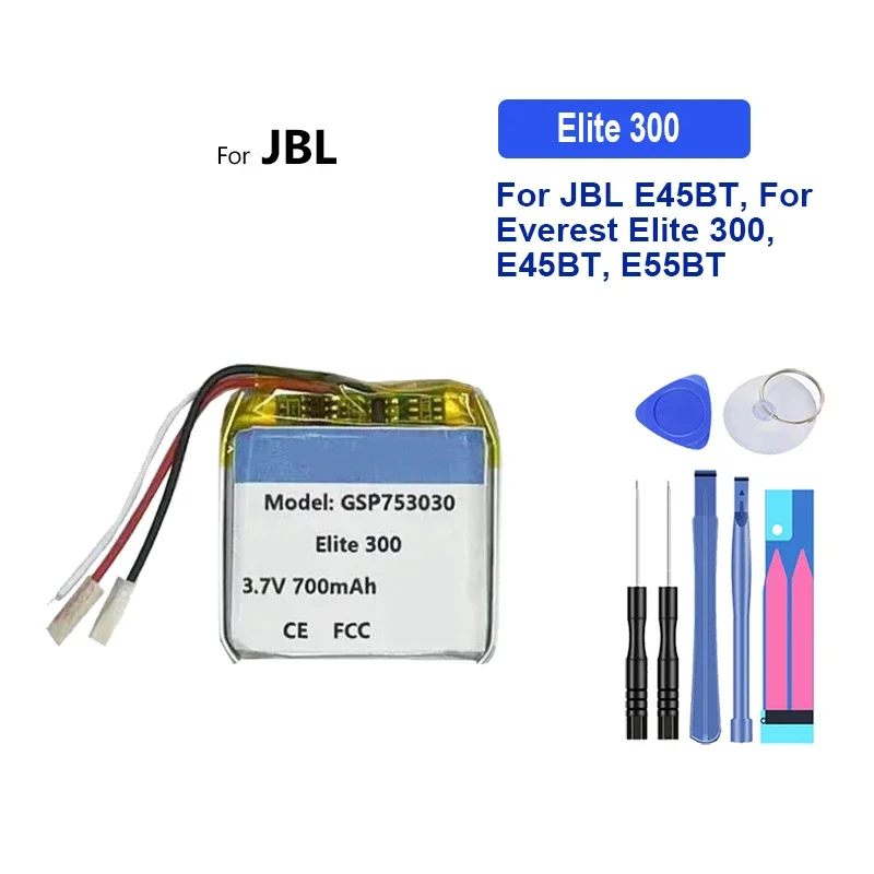 GSP 753030   Batteria di ricambio per JBL E45BT, per Everest Elite 300, per Everest Elite E45BT, E55BT