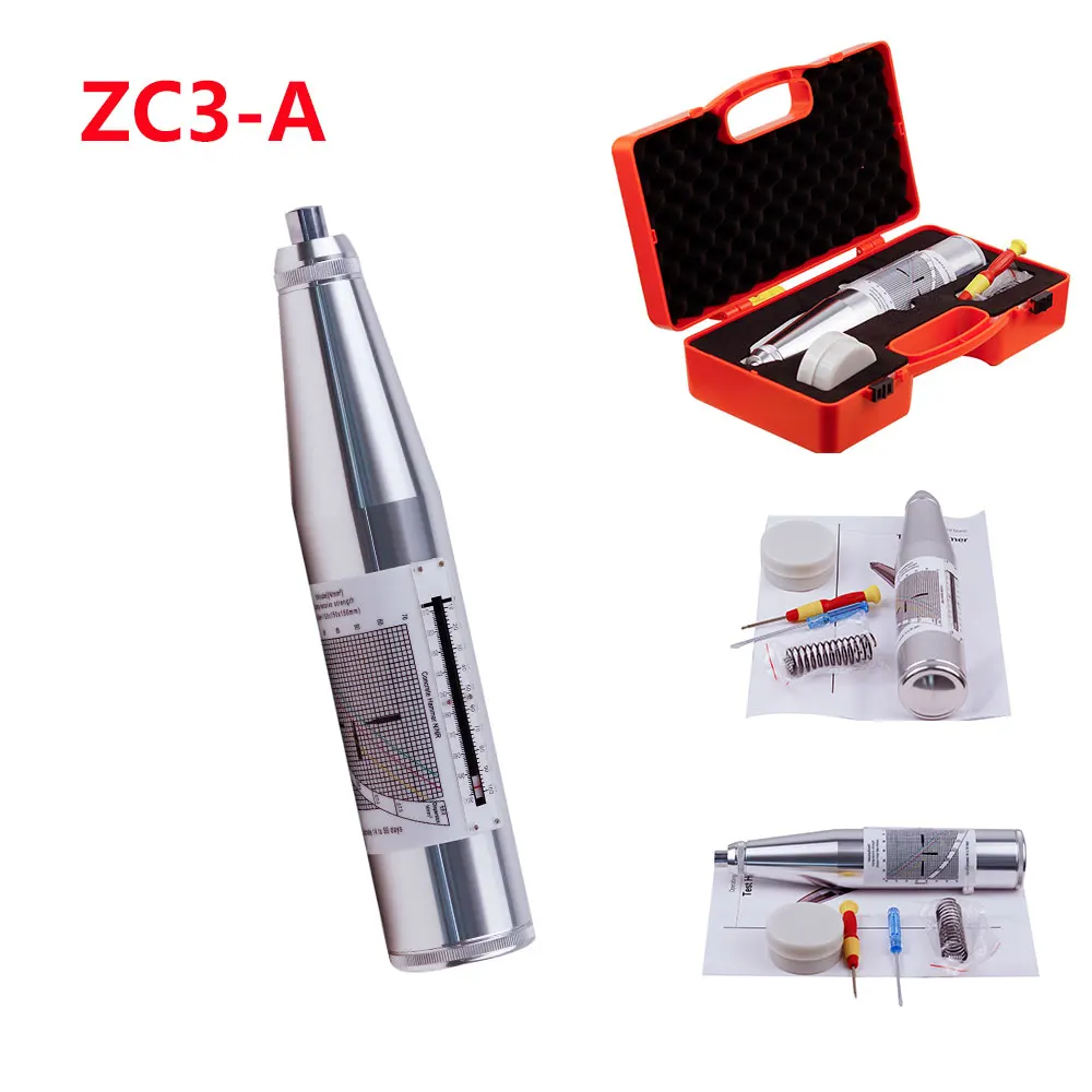 

ZC3-A silver rebound hammer for mortar sclerometer zc3 concrete test hammer sliver Schmidt Hardness Tester