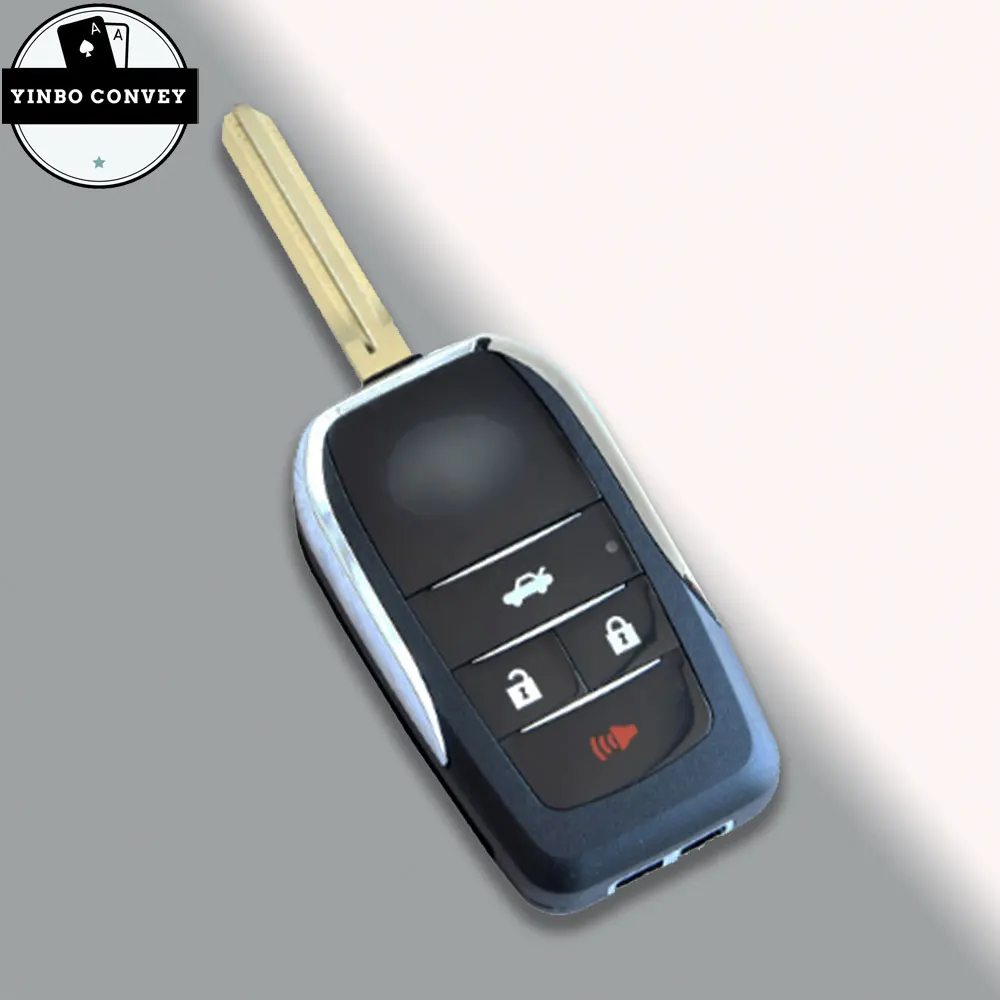 2/3/4 Buttons Key Fob Cover Flip Car Key Case For Toyota Reiz Camry Rav4 Yaris Corolla 4Runner Avalon 2017 2019