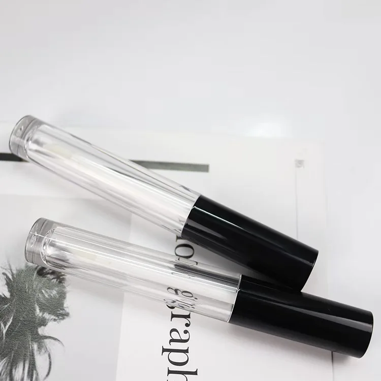 3.5ml Lip Gloss Tubes Custom Logo Plastic Lipstick Tubes Packaging Bottles Cosmetic Lip Balm Oil Containers Personal Care Black