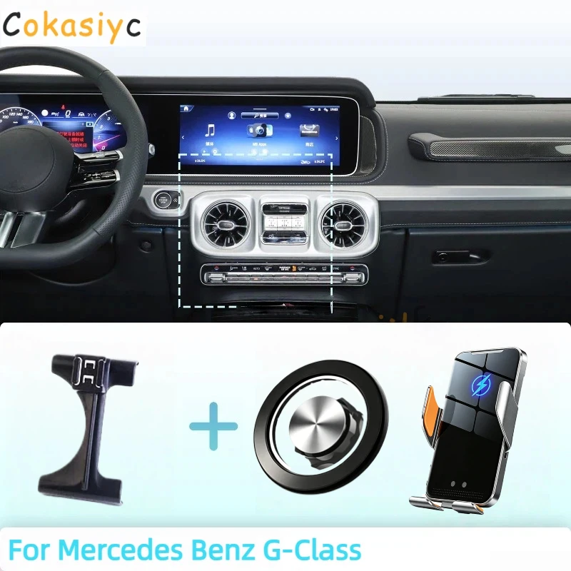 Made to measure For Mercedes Benz G-Class W465 2025 Phone Holder Car Magnetic Phone Mount Smart Sensing Wireless Charging