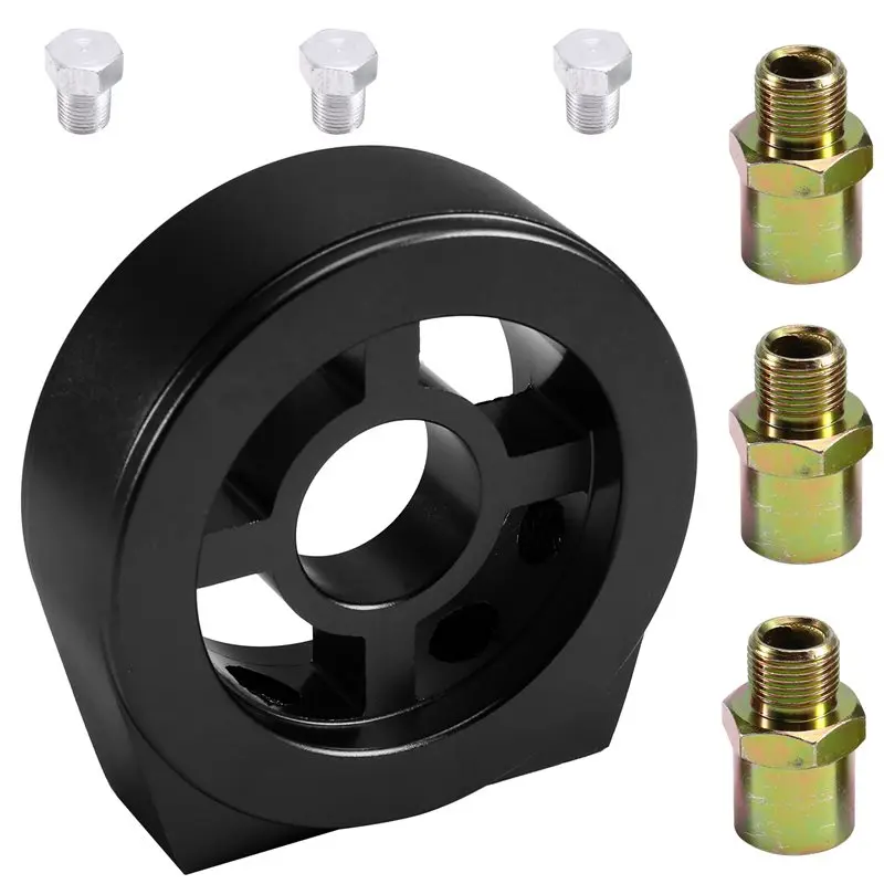 Oil Filter Cooler Sandwich Plate Adapter Universal Oil Sensor Adapter M20 M22 3/4 With Connectors