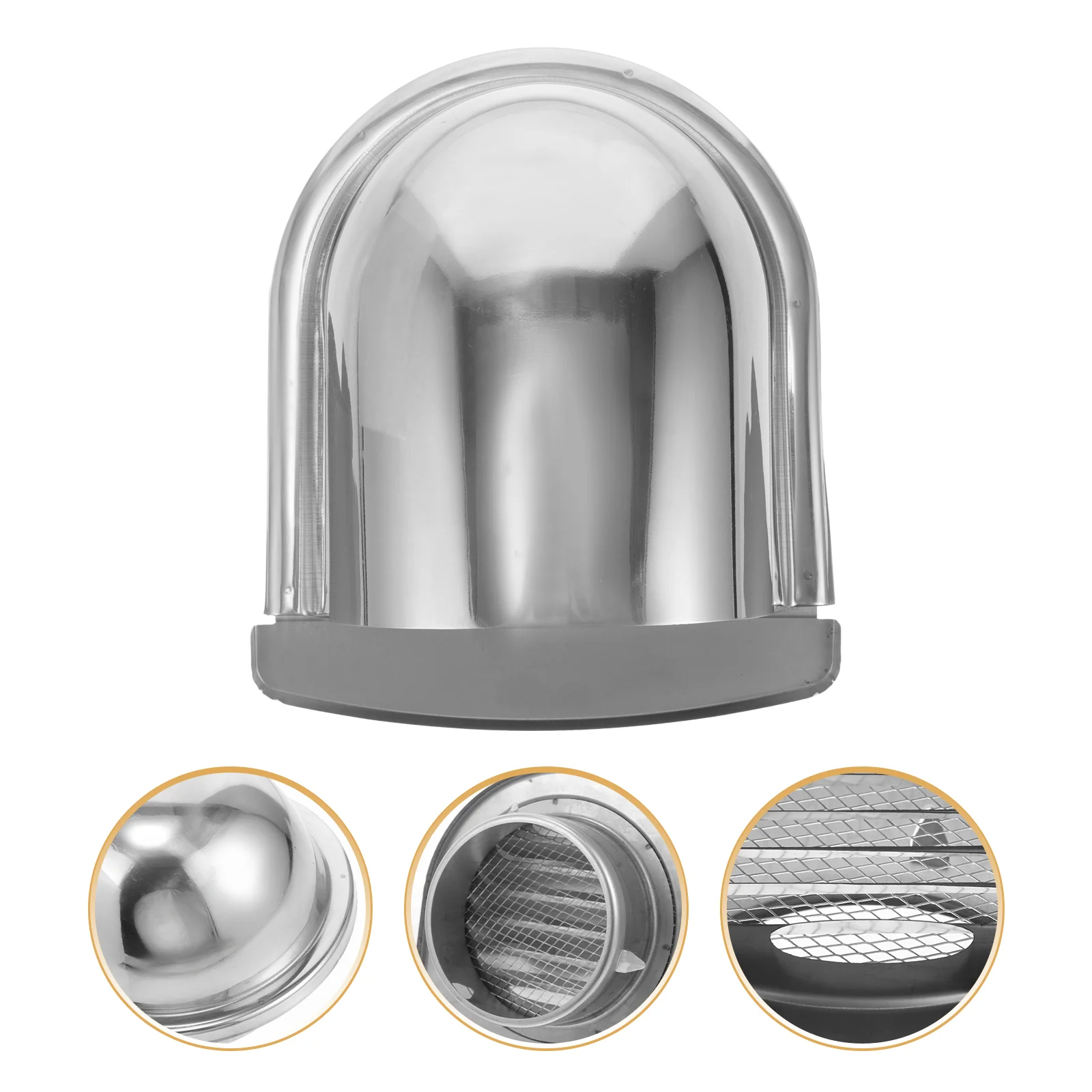 Insulation Vent Cover Smoke Funnel Roof Rain Hat Fireplace Chimney Rainproof Durable Caps Round Exhaust 201 Stainless Steel