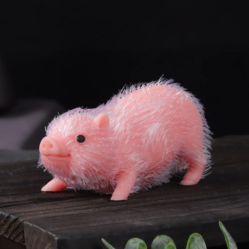 Handmade Simulated Silicone Pet Pig Baby Doll Toy Soft Lifelike Cute Reborn Pig Newborn Animal Doll Kids Play House Toy Gifts