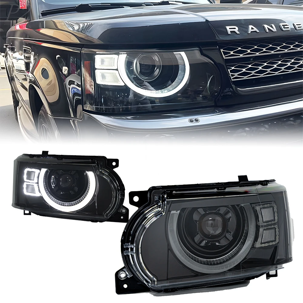 Headlight For Range Rover 2005-2013 Car автомобильные товары Auto Tuning Led DRL Hella Xenon Lens Hella Hid H7 Car Accessories