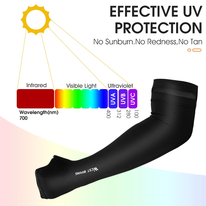 NEW Outdoor Cycling Riding Sun Protection Ice Silk Arm Sleeves Bicycle Arm Support Protector Hand Sleeve Cover Cooling Sleeve