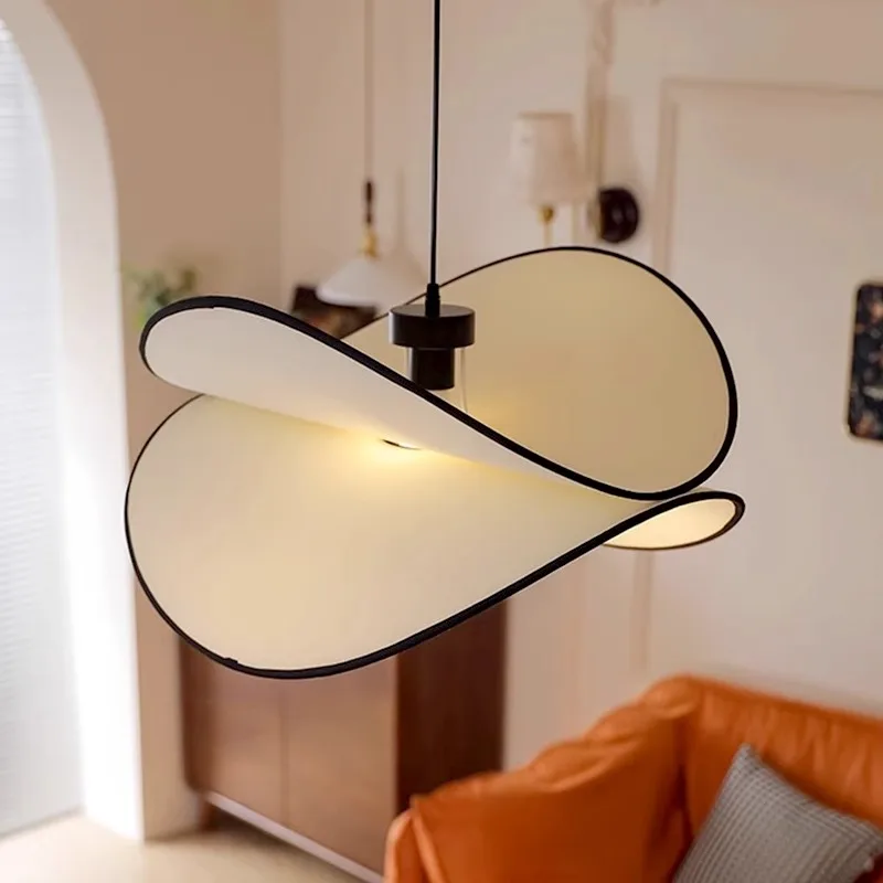 

Promotion, Light Luxury White Straw Hat Shape LED Pendant Light, Dining Room Home Ceiling Lighting Decorative Light, D80 cm.