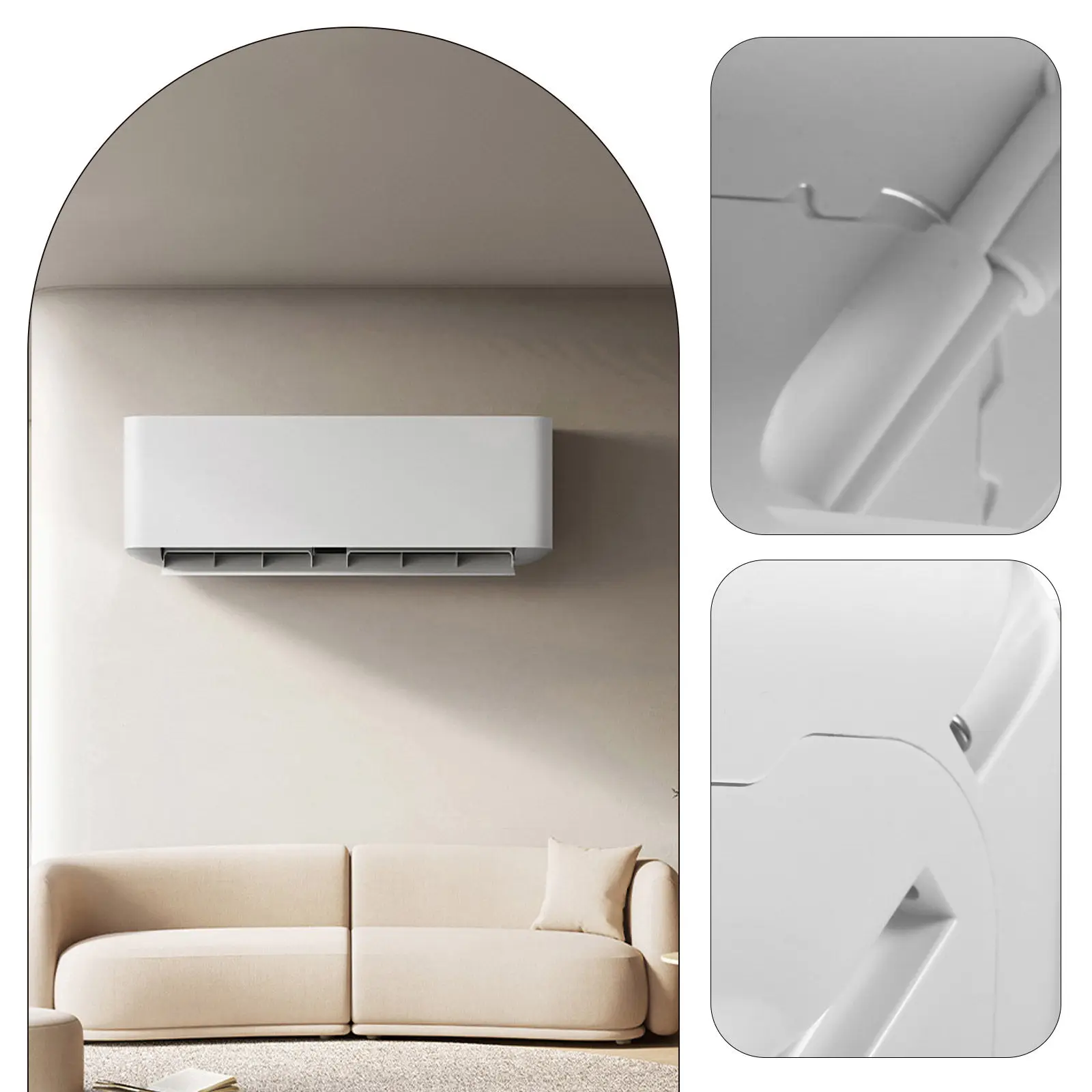 Decorative PVC Air Conditioner Duct Cover 90 Degree Vertical Bend Wall Mounted Tubing Cover for Residential Commercial Air