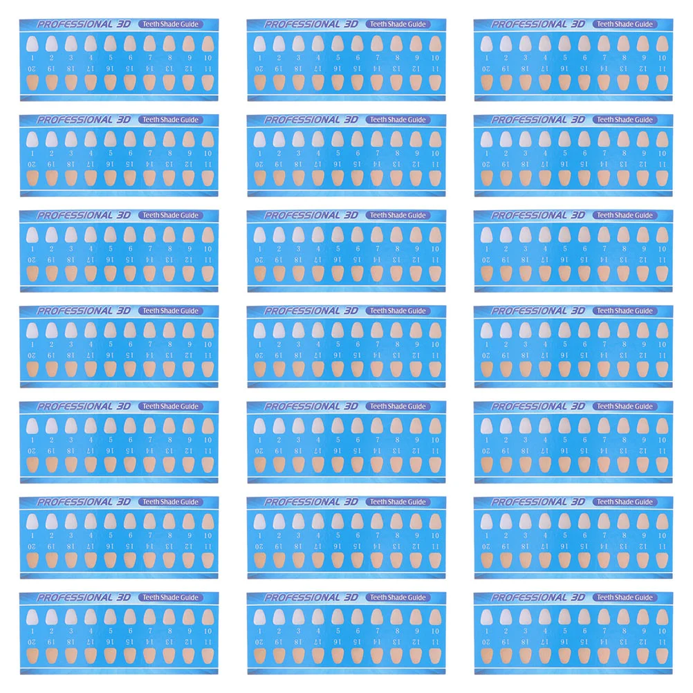 

30 шт. таблица цветов зубов отбеливание зубов направляющие карты одноразовая отбеливающая бумага стоматологическая