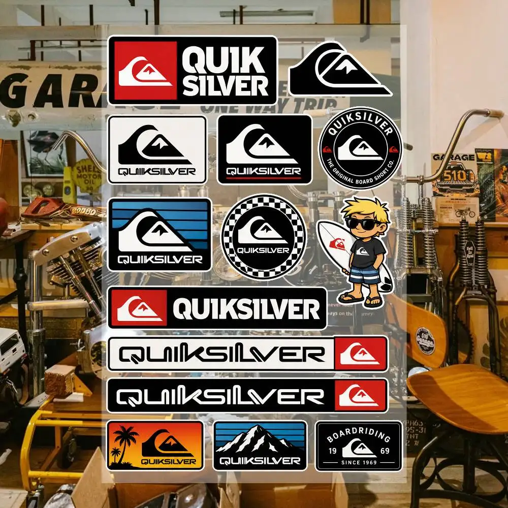 Q-U-ikS-iL-vE-R- Waterproof Vinyl Stickers for Car Motorcycle Bike Skateboard Laptop Bottle Phone