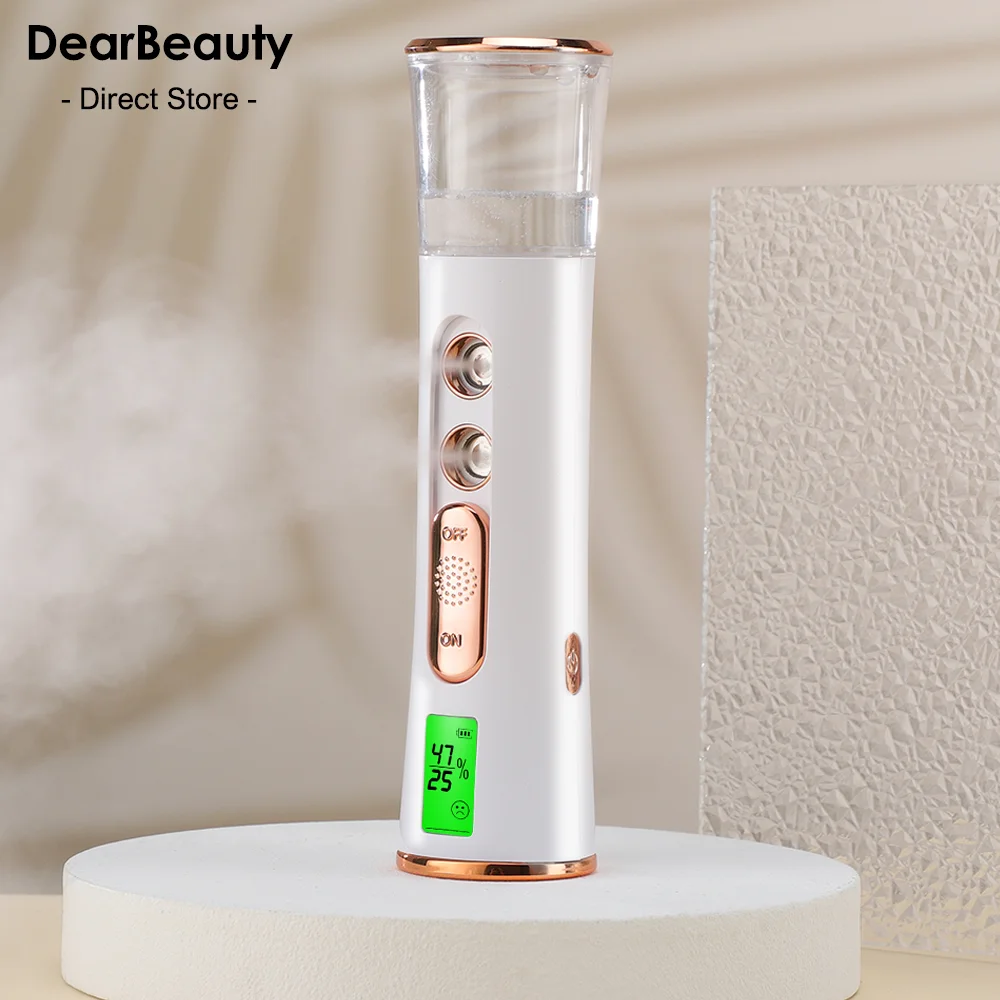 

Mist Sprayer Handheld Nano Beauty Instrument Mini Hydrating Humidifier Skin Care LED Display Portable Facial Steamer Nebulizer
