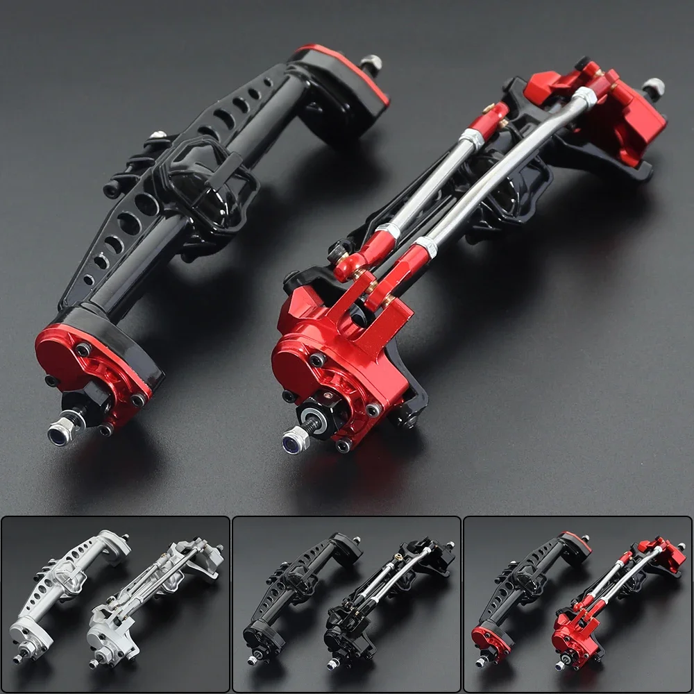 Heavy Duty Aluminum Alloy Front and Rear Portal Axles for 1/10 RC Crawler Car Axial SCX10 III AXI03007 AR45 Axle Upgrade Part