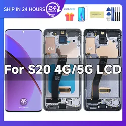 S20 4G 5G For Samsung 6.2''For AMOLED G980 G980F G981 G981F LCD Display Touch Screen Digitizer Assembly Replacement