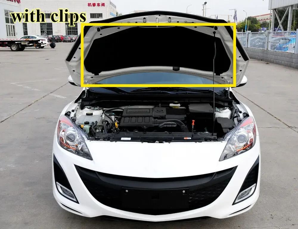 Hood Engine Sound Insulation Pad Heat Shield Car Blanket For Mazda 3 2010-2013