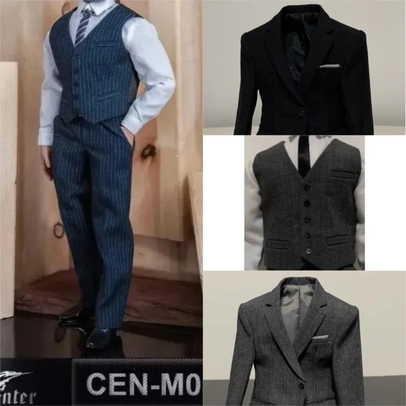 

Масштаб 1/6, английский джентльменский костюм в полоску, повседневная одежда, комплект одежды, модель для мужского солдата PH TBL M05 M34, фигурка сильного тела