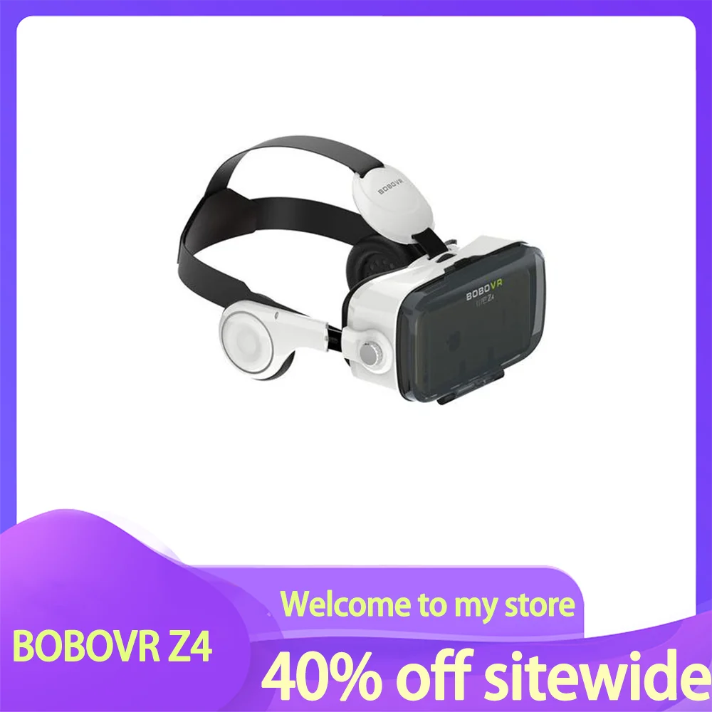 BOBO VR Z4 Leather 3D Cardboard Helmet Virtual Reality VR Glasses Headset Stereo BOBO VR for 4'-6' Mobile Phones