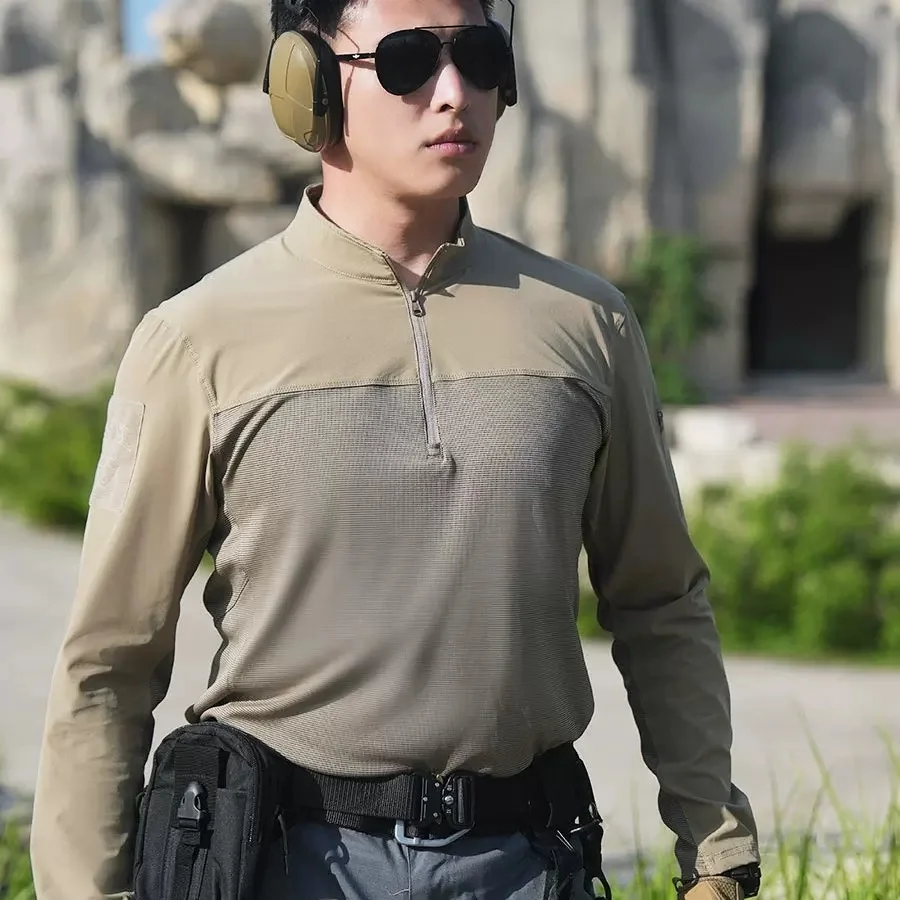 new-tactical-frog-suit-top-men's-outdoor-training-camouflage-long-sleeve-special-forces-training-uniform-elastic-slim-fit