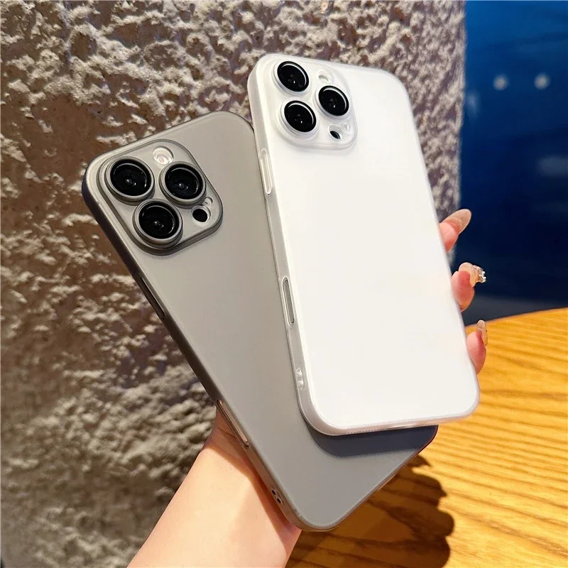 Luxury Natural Titanium phone case for iphone 16 15 14 13 Pro Max 16 Plus All inclusive Cover Shockproof Bumper
