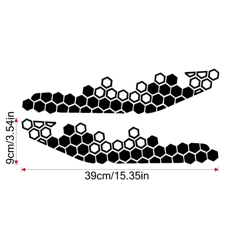 Autocollants légers de moto de nervure de forme de accent d'abeille, autocollants hexagonaux de LatejShape, accessoires de tram de moto