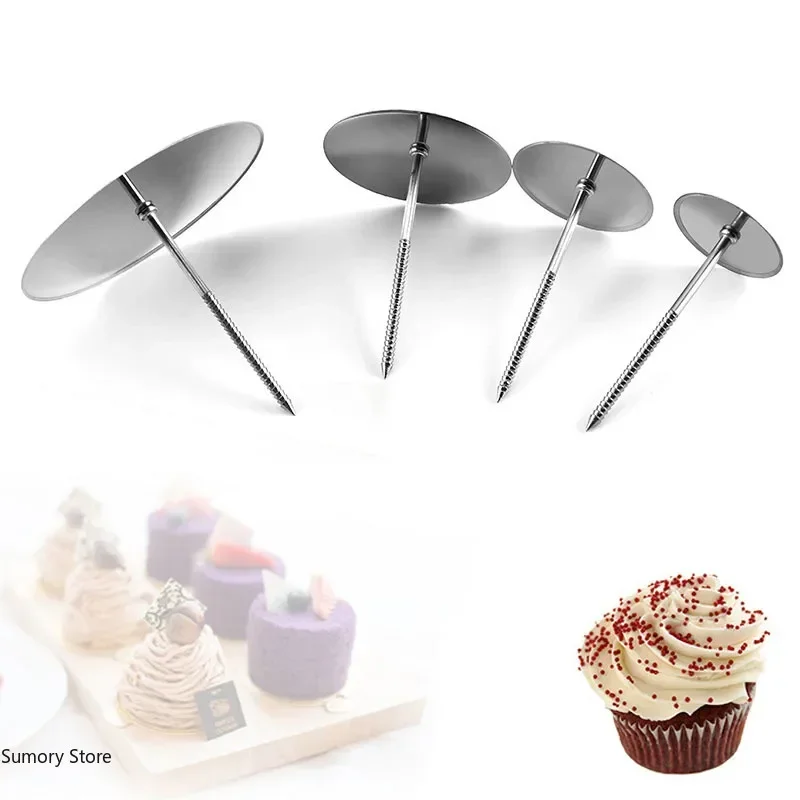 Stainless Steel Cake Piping Nail Tips Cream Stand Chocolate Fondant Decoration Flowers Transfer Tray Kitchen Baking Pastry Tools