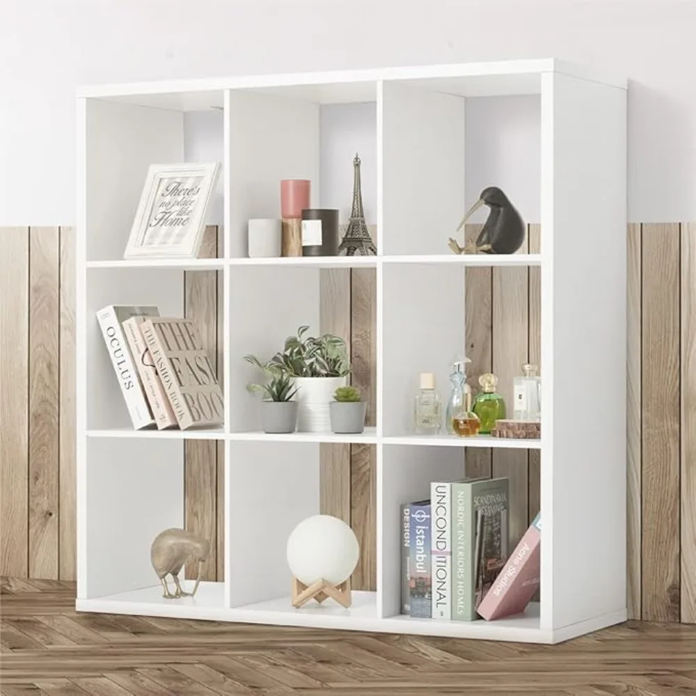 

13-Inch Cube Storage Organizer Shel, with Extra Thick Exterior Edge, Room Open Storage Shel Divider, Bookcase, 6-Cube / 8-Cube /